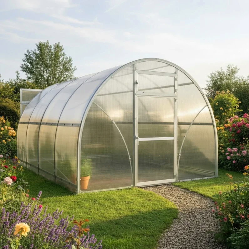 Kasvuhoone Sigma Lux 3m Mõõdud: – Laius – 3 meetrit – Kõrgus – 2,17 meetrit – Pikkus – 4,02; 6,02; 8,02; 10,02;  meetrit