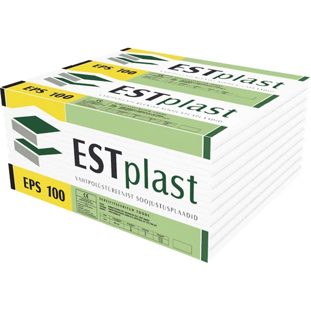 ESTplast EPS 100 on vahtpolüstüreenist jäik isolatsiooniplaat, mis on mõeldud põrandate soojusisolatsiooniks. Väga hea koormustaluvusega. EPS 100 kasutuskohad: 